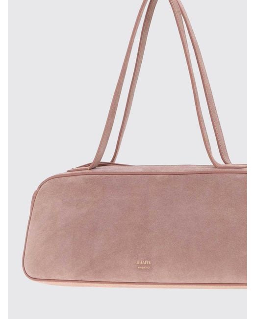 Khaite Pink Simona Suede Bag