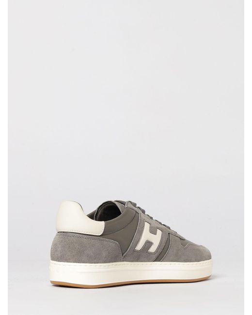 Hogan White H-Tv Suede Sneakers for men