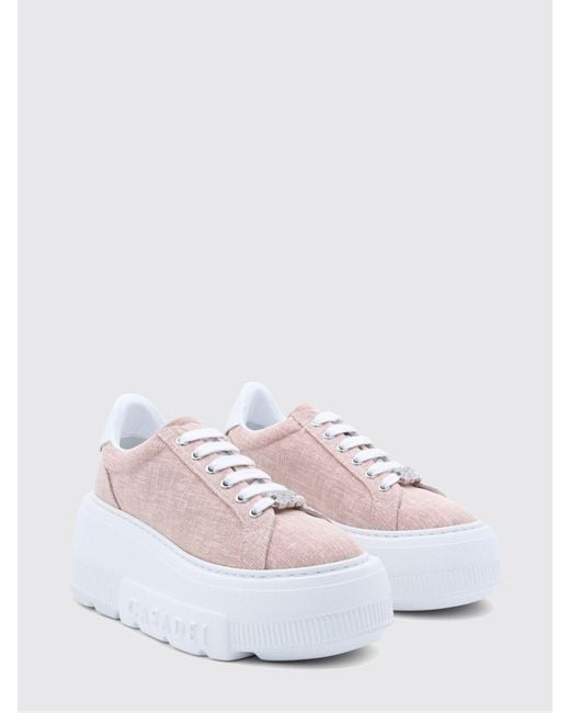 Casadei Pink Nexus Solar Eclipse Wedge Sneakers