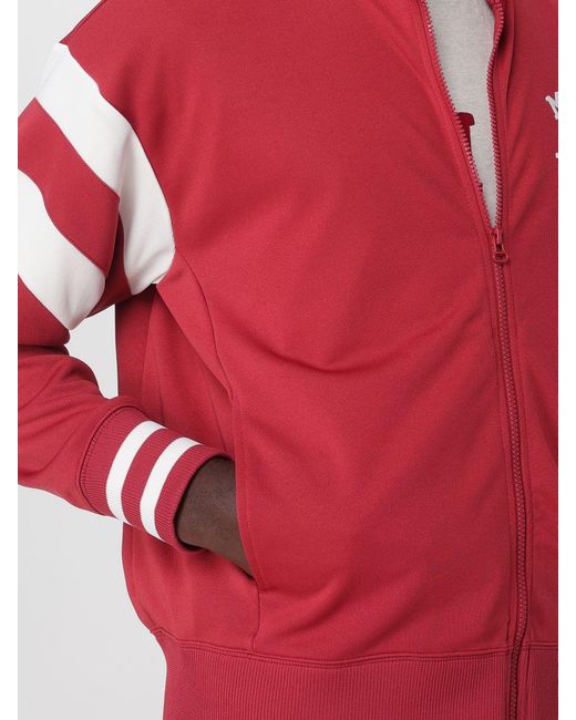 Champion Red Time Capsule Two-Tone Striped Acetate Track Jacket With High Neck for men
