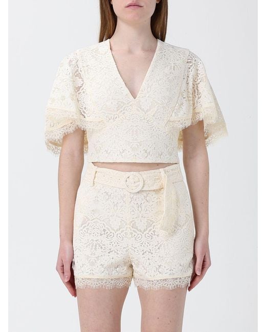 Twinset White Lace Crop Top