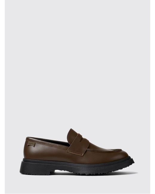 Camper White Walden Brushed Leather Loafers for men