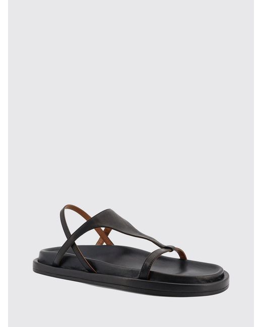 Atp Atelier White Low-Heeled Leather Slingback Sandals