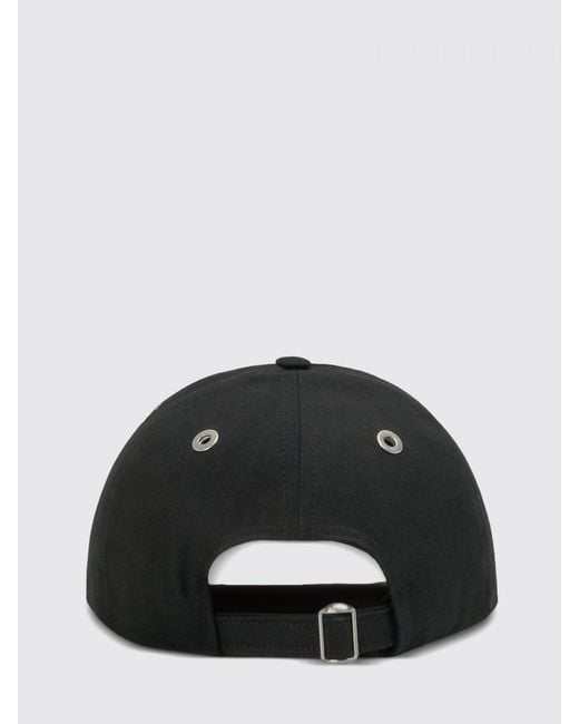 AMI Black Cotton Baseball Cap With Contrast Logo