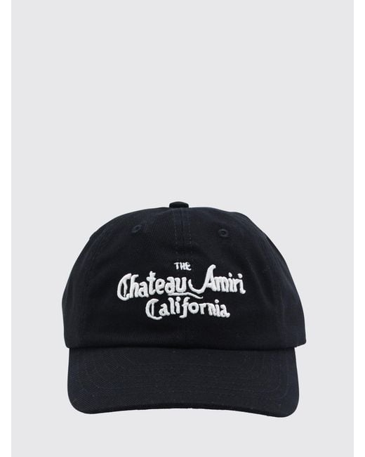 Amiri Black Embroidered Cotton Hat for men