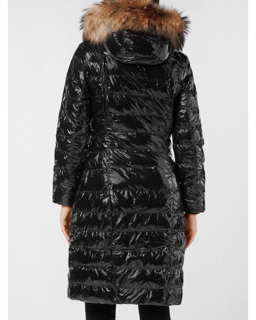 Philipp Plein Black Slim Fit Knee-Length Down Jacket