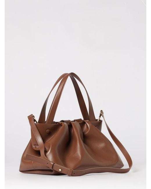 THEMOIRÈ Brown ThemoirÈ Themoiré Athena Draped Vegan Leather Bag