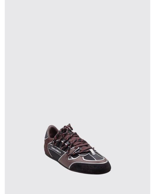 Dolce & Gabbana White Dolce &Amp Gabbana Two-Tone Low-Top Trainers for men