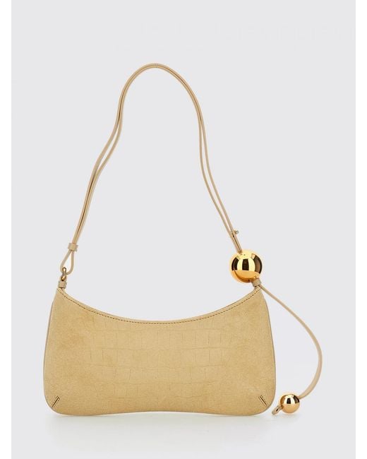 Jacquemus Natural Le Bisou Suede Bag