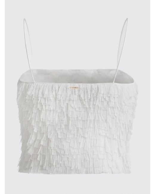 Twinset White Top With Fringes