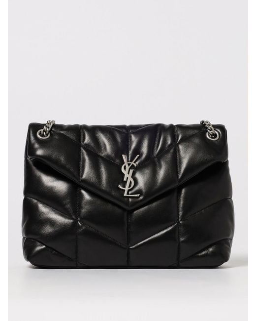 Borsa Puffer Medium di Saint Laurent in Black