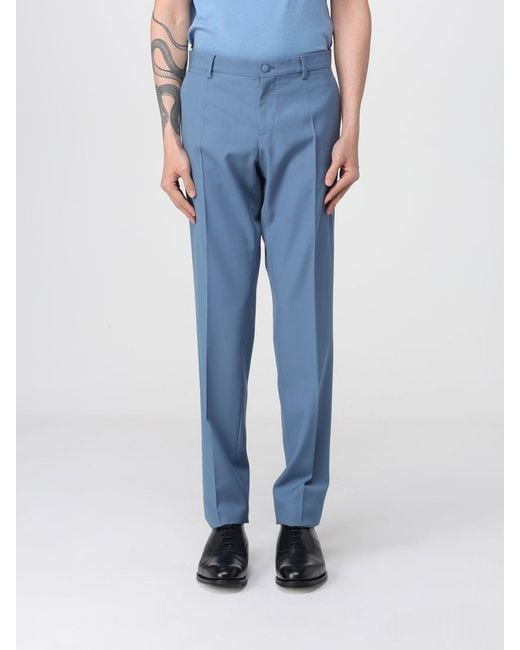 Dolce & Gabbana Blue Dolce &Amp Gabbana Virgin Wool Tailored Trousers for men