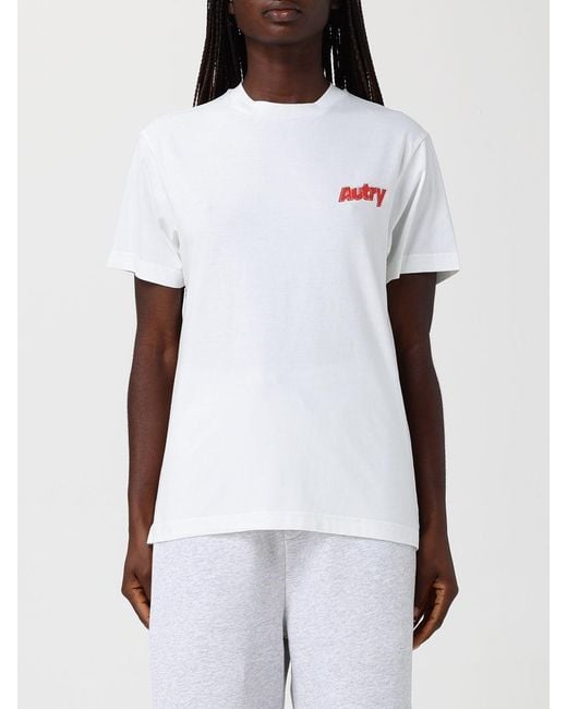 Autry White Cotton T-Shirts With Logo