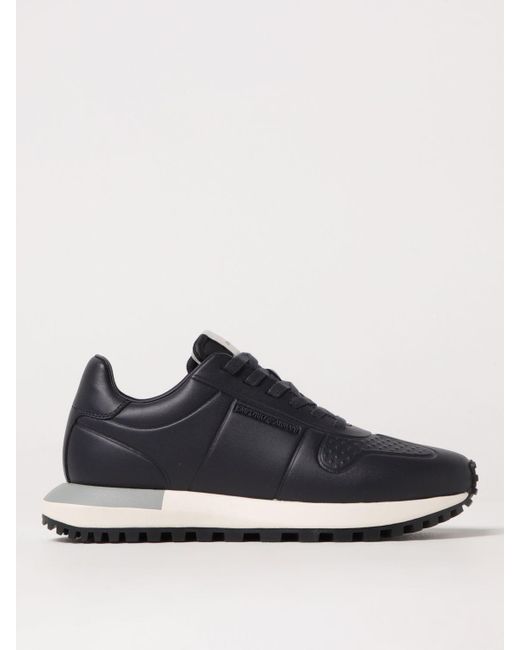 Emporio Armani Blue Brogue Shoes for men