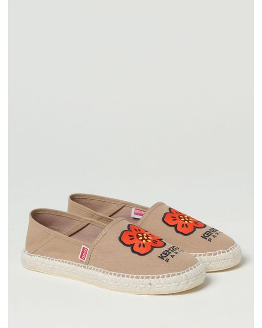 KENZO Flower Espadrilles In Canvas With Embroidered Logo in Natural for Men  | Lyst