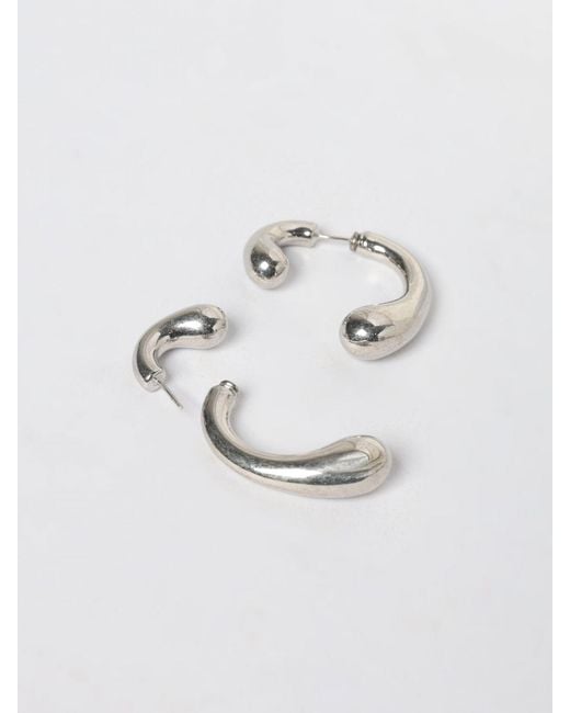 Panconesi Metallic Rounded Pendant Earrings