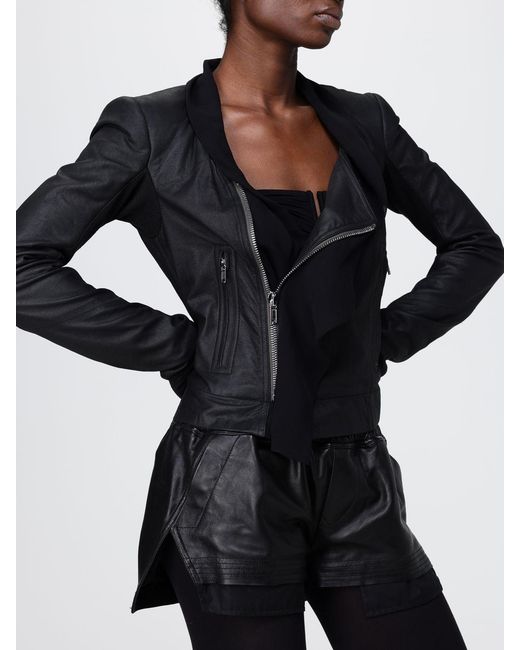 Rick Owens Black Naska Leather Jacket