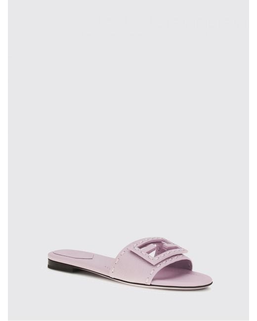 Fendi Pink Baguette Tumbled Leather Sandals