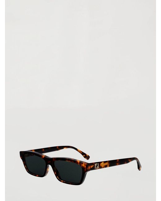 Fendi White Ff Squared Sunglasses for men