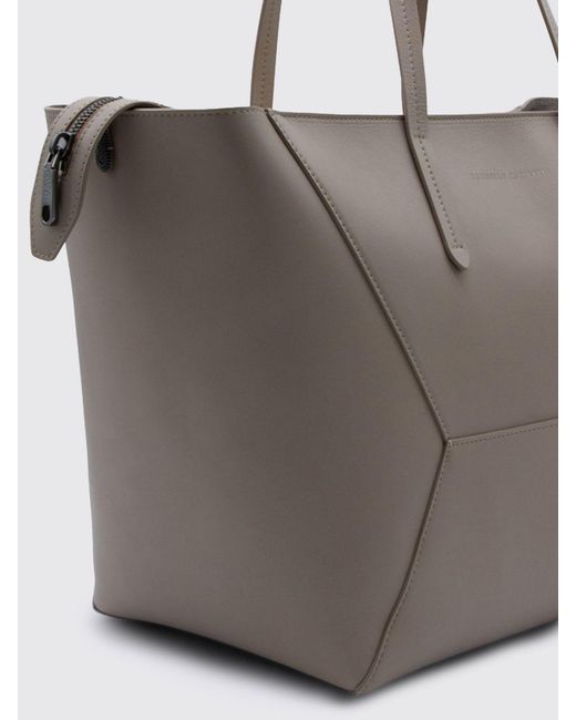 Brunello Cucinelli Gray Bc Duo Leather Bag