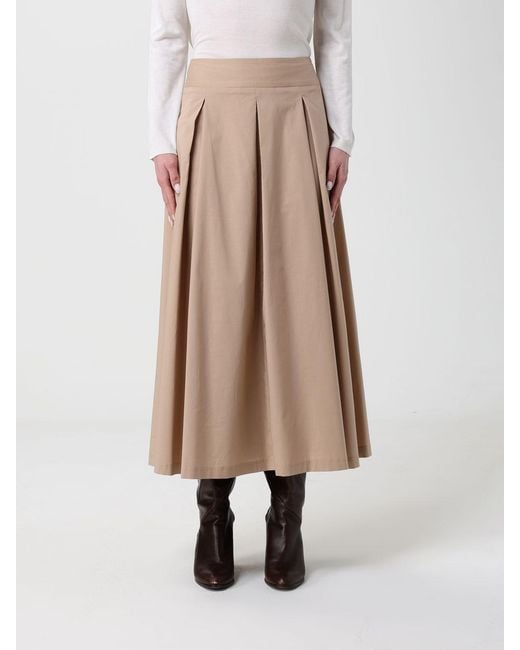Kangra Natural Pleated Cotton Skirt