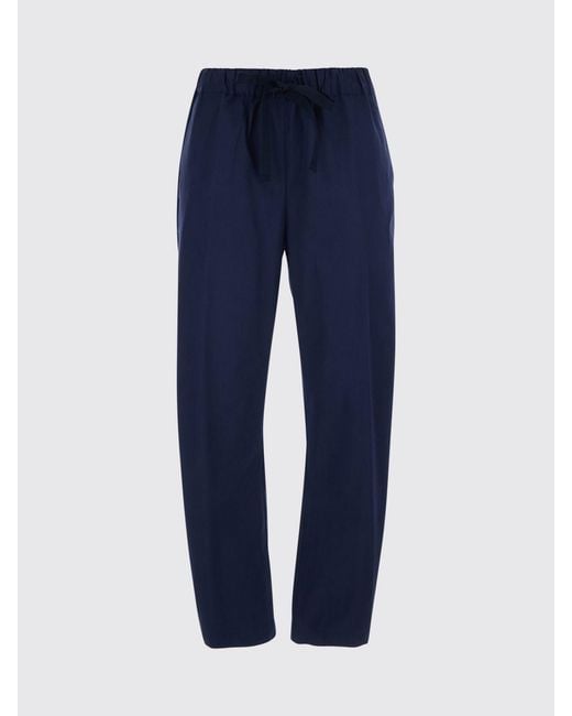 Semicouture Blue Stretch Cotton Buddy Trousers
