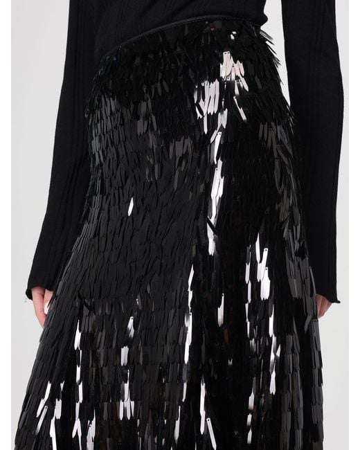 Self-Portrait Black Midi Skirt With Sequins