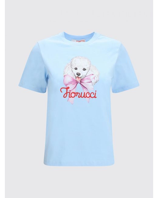 Fiorucci Red Striped Cotton T-Shirt With Logo
