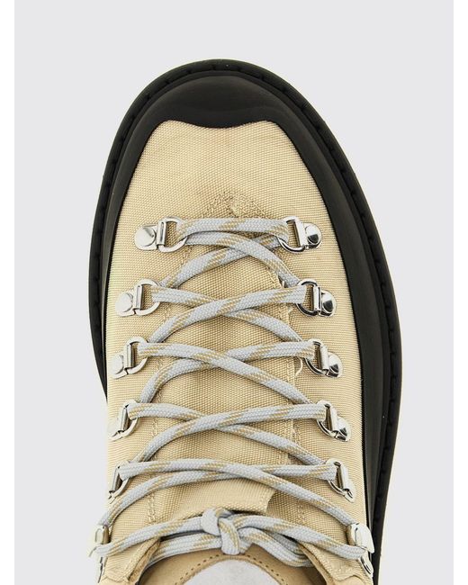 Diemme White Roccia Suede And Canvas Hiking Boots With Lug Sole for men