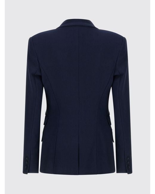 Elisabetta Franchi Blue Slim Fit Single-Breasted Blazer With Peaked Lapels