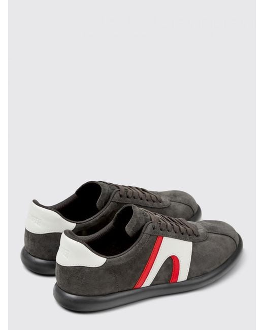 Camper Gray Pelotas Soller Suede Sneakers
