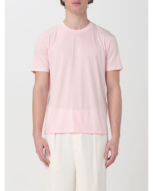 T-shirt in cotone di Tom Ford in Pink da Uomo