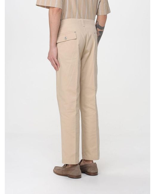 Paolo Pecora Natural Gabardine Wide-Leg Trousers for men