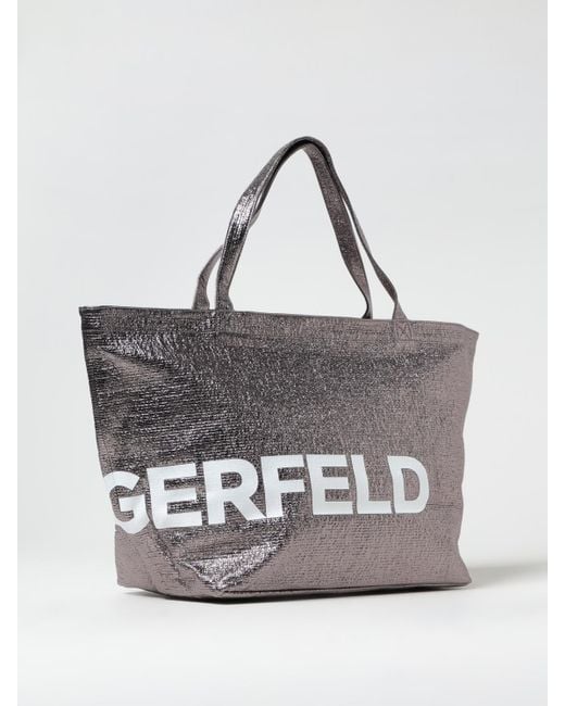 Karl Lagerfeld Gray Backpack