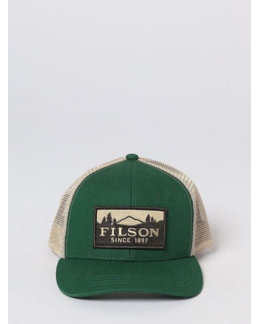 Filson Green Cotton Mesh Baseball Cap With Logo for men
