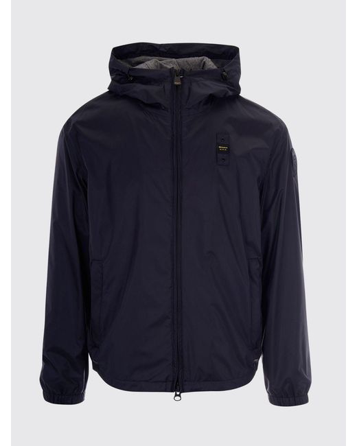 Blauer Blue Cotton Lined Nylon Windbreaker for men