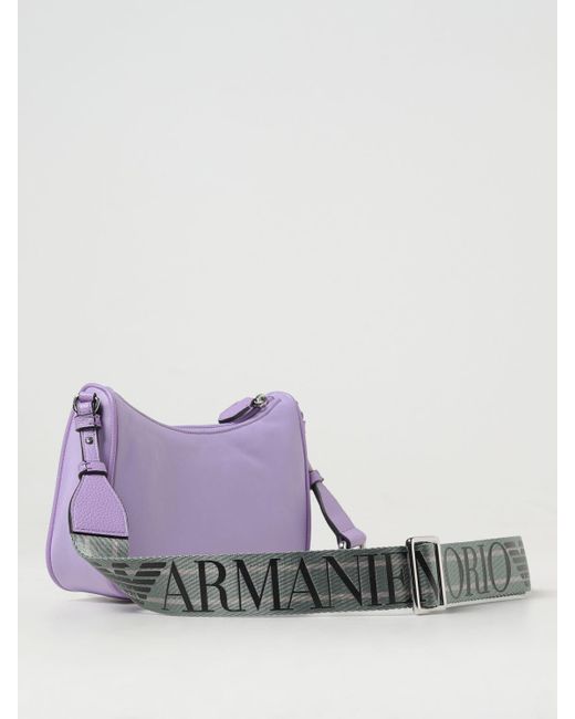 Borsa in tessuto di Emporio Armani in Purple