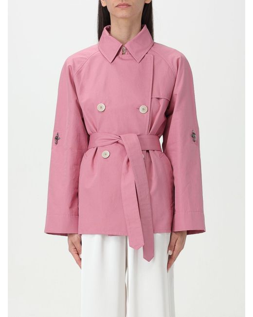 Trench in cotone di Fay in Pink
