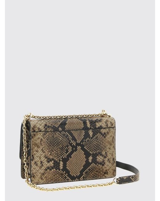 Furla Gray 1927 Printed Goatskin Shoulder Bag