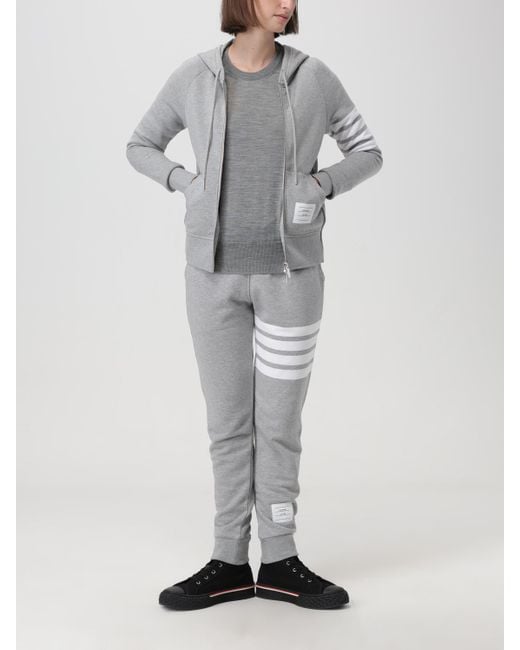 Sudadera De Punto Con Cremallera Thom Browne de color Gray