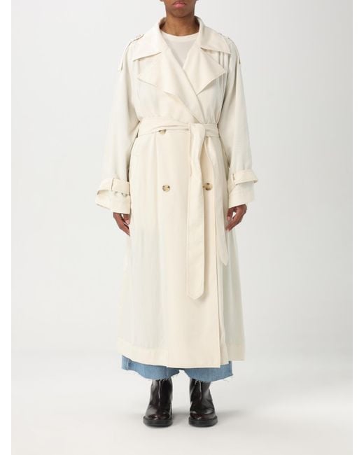 Boss Natural Double-Breasted Viscose Blend Trench Coat