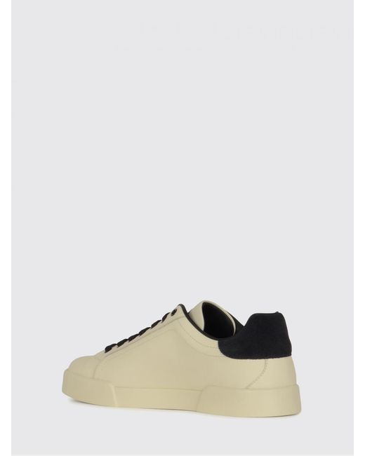Dolce & Gabbana Natural Dolce &Amp Gabbana Portofino Light Strobel Leather Sneakers for men