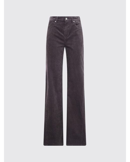 7 For All Mankind Blue Lotta High-Waisted Straight Leg Corduroy Jeans