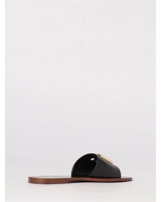 Dolce & Gabbana Black Dolce &Amp Gabbana Dg Leather Slippers