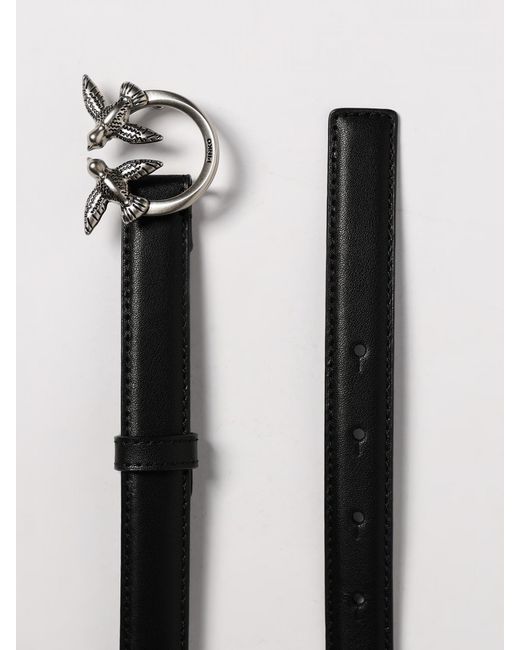 Pinko White Love Berry Leather Belt
