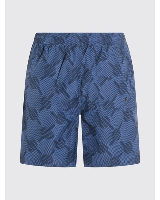 Daily Paper Blue Printed Polyester Swimsuit for men