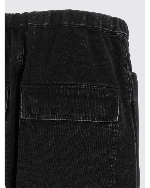 Entire studios Black Cotton Denim Shorts for men