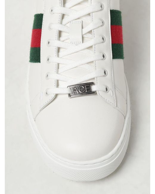 Sneakers Ace in pelle con dettaglio Web di Gucci in Multicolor da Uomo