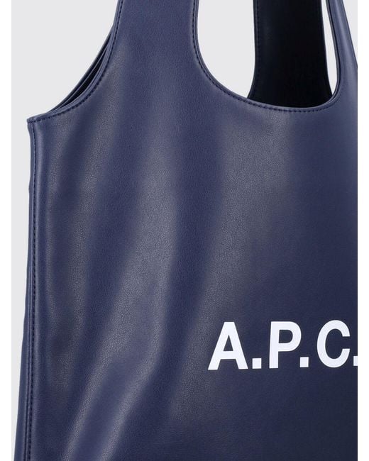 A.P.C. Blue Small Ninon Tote Bag for men