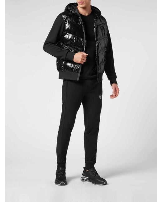 Philipp Plein Black Short Padded Puffer Jacket for men